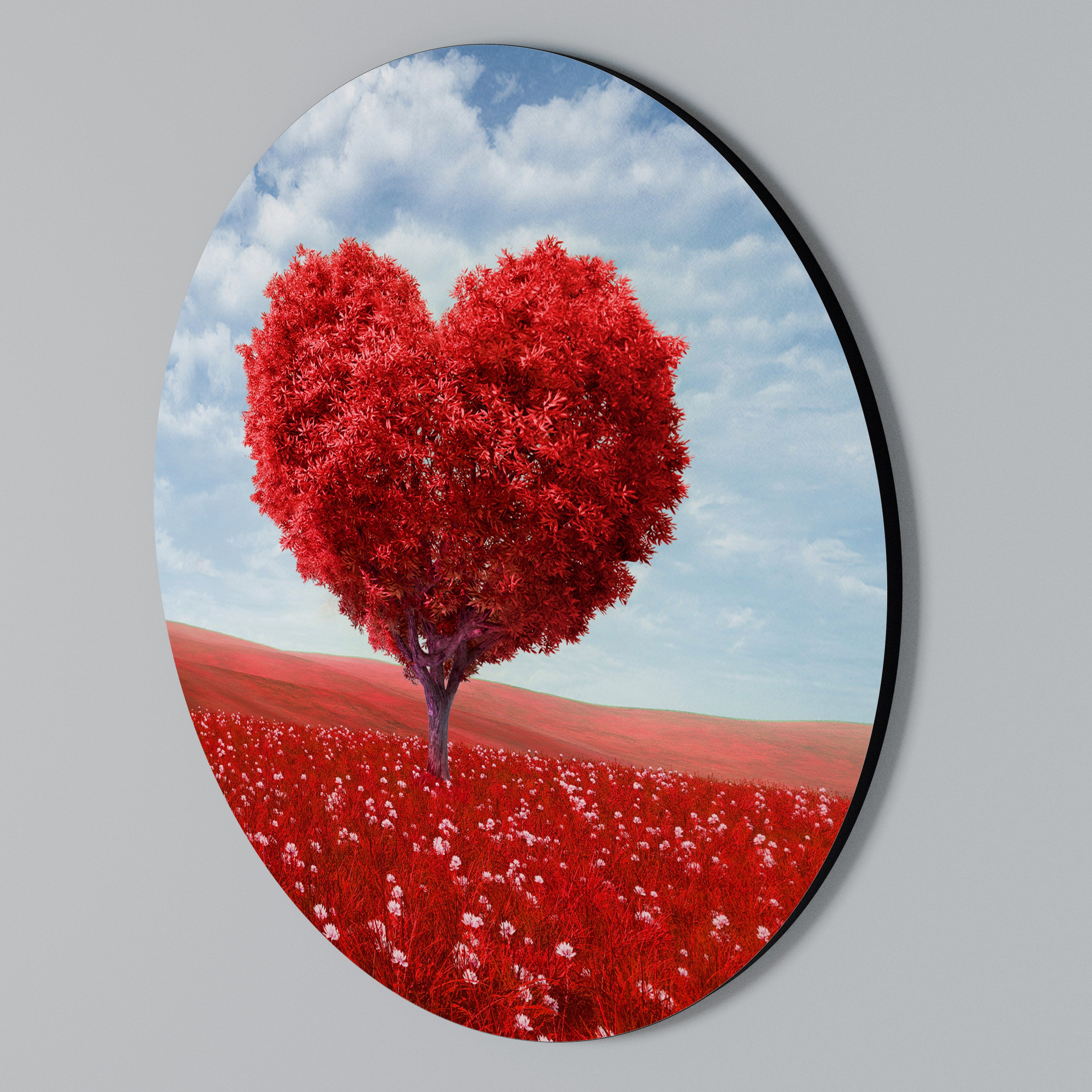 LOVE’S EMBRACE Rundes Wandbild