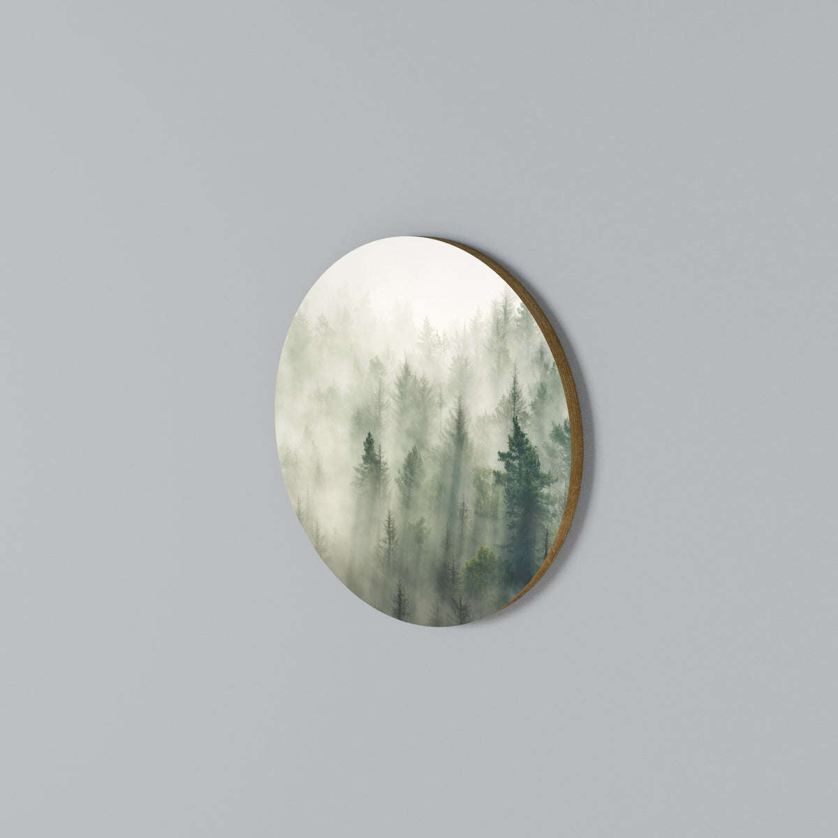 MISTY FOREST Στρογγυλός πίνακας ζωγραφικής
