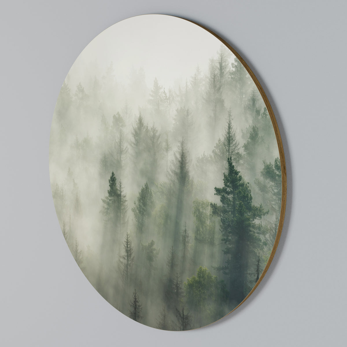 MISTY FOREST Στρογγυλός πίνακας ζωγραφικής
