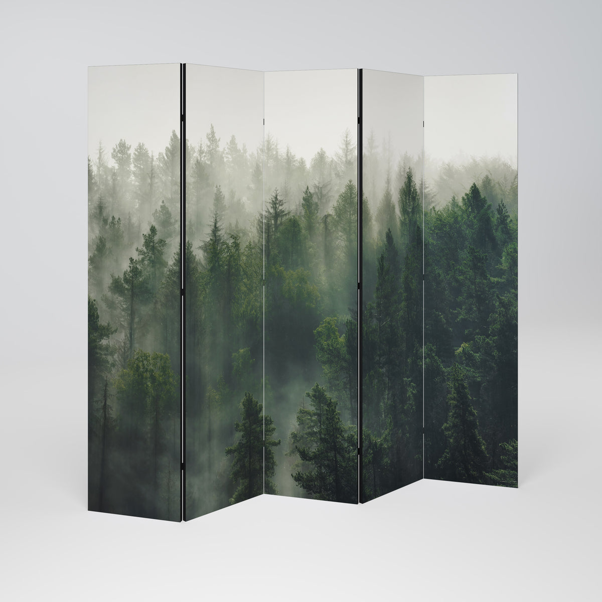 MISTY FOREST Biombo de 5 Painéis