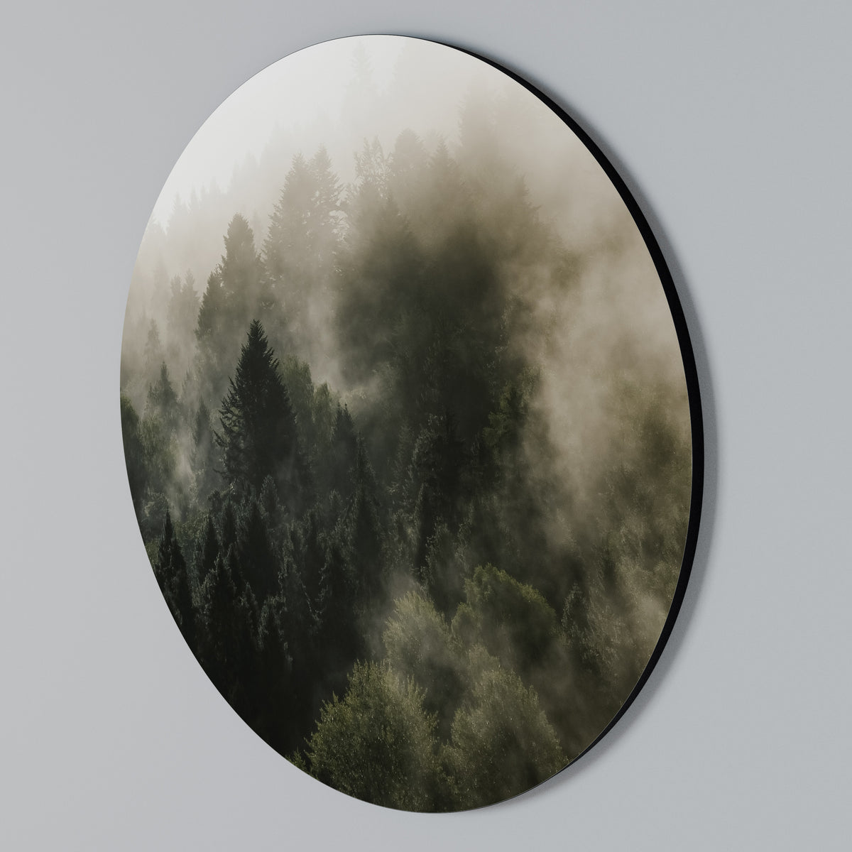 MISTY HIGHLANDS Rundes Wandbild