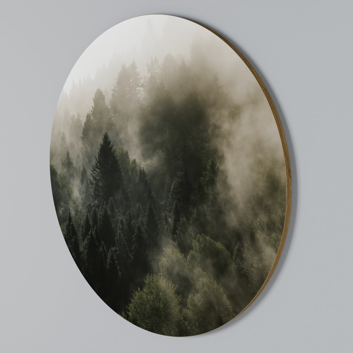 MISTY HIGHLANDS Rundes Wandbild