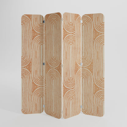 GEOMETRIC GLEAM 4-Panel Plywood Room Divider