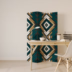 ARTISTIC GEOMETRY 3-Panel Room Divider