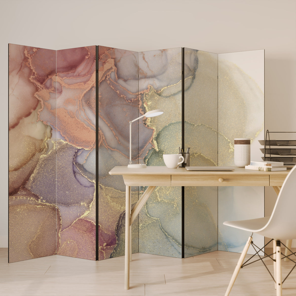 GOLDEN DREAMSCAPE RHYTHM 6-Panel Room Divider