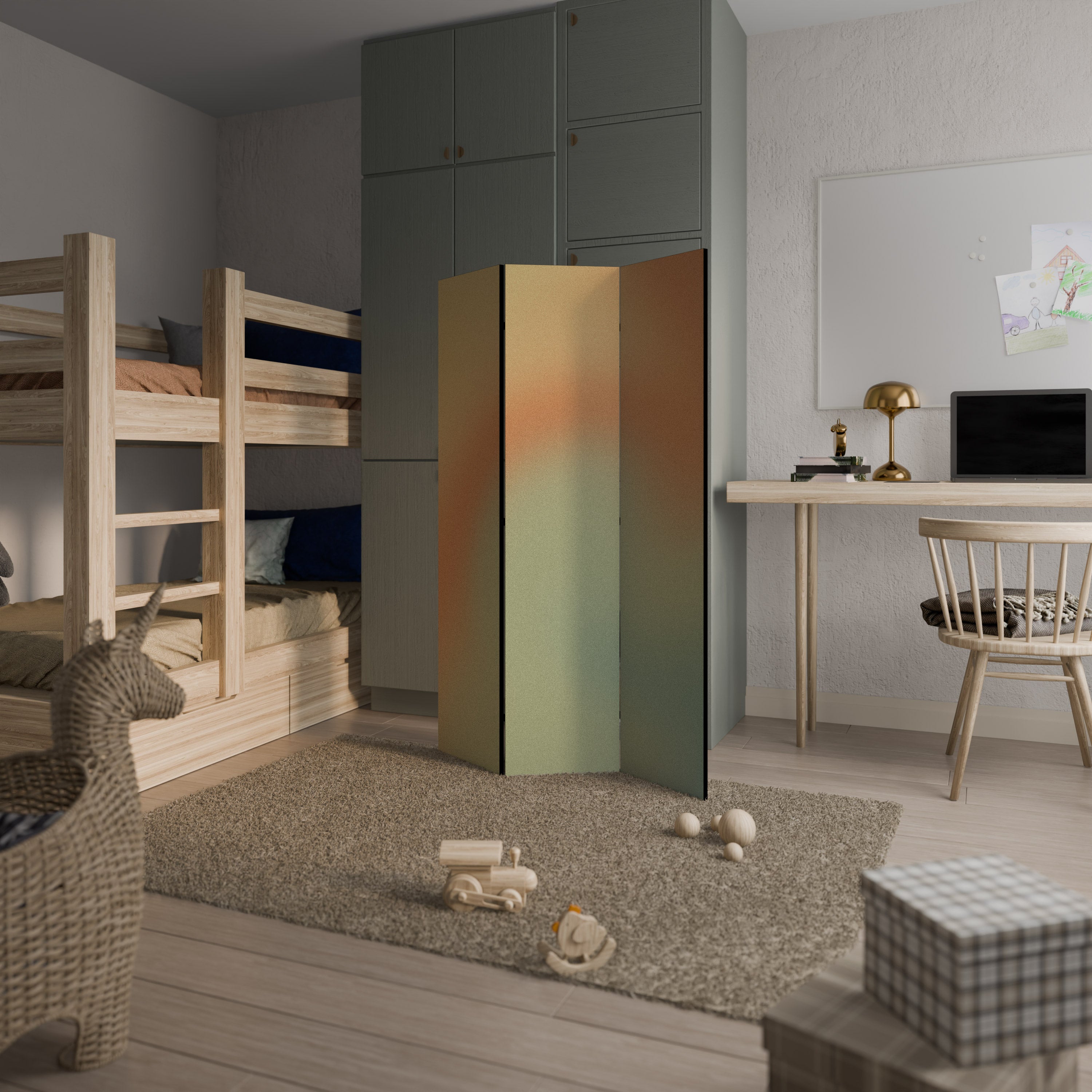 MIRAGE MELODIES 3-Panel Room Divider