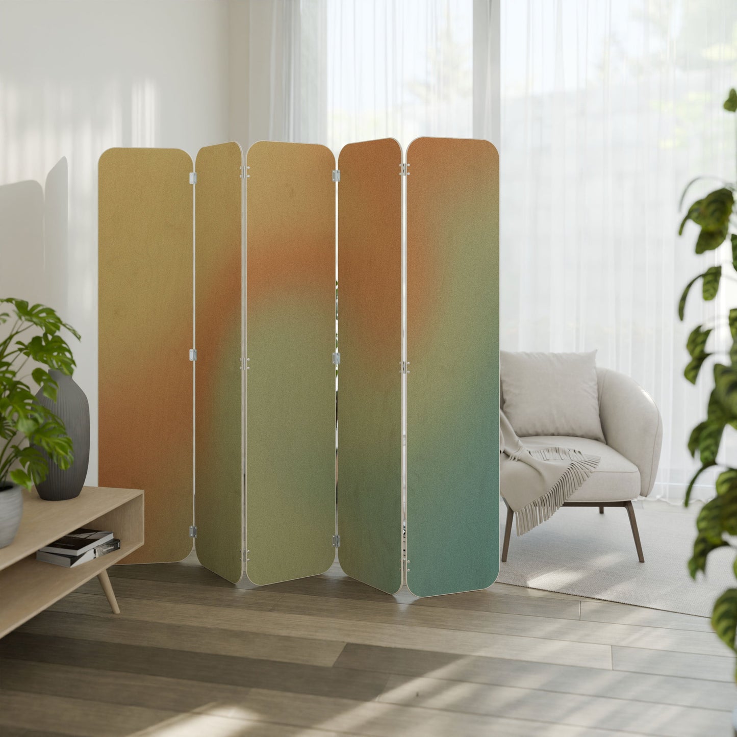 MIRAGE MELODIES 5-Panel Plywood Room Divider