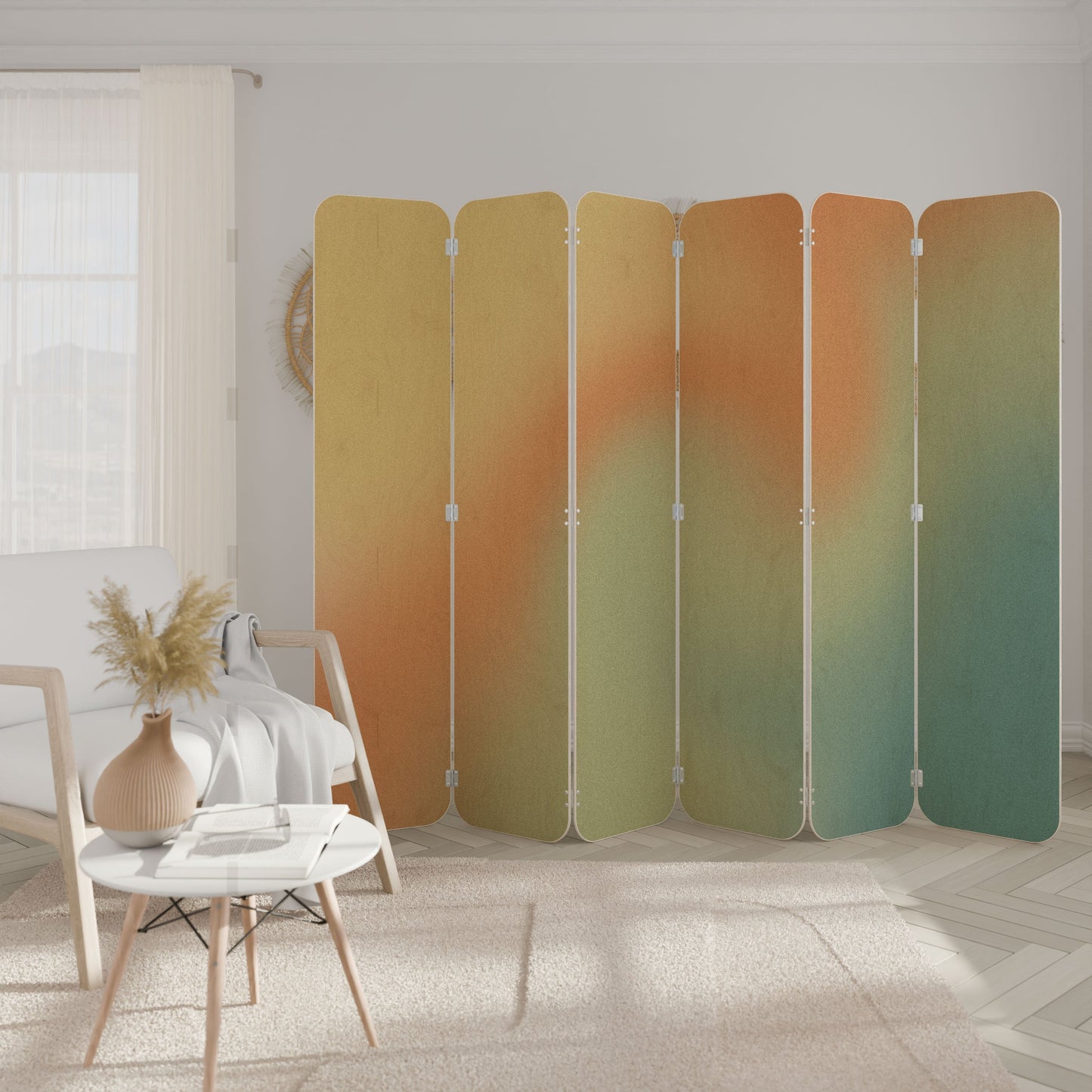 MIRAGE MELODIES 6-Panel Plywood Room Divider