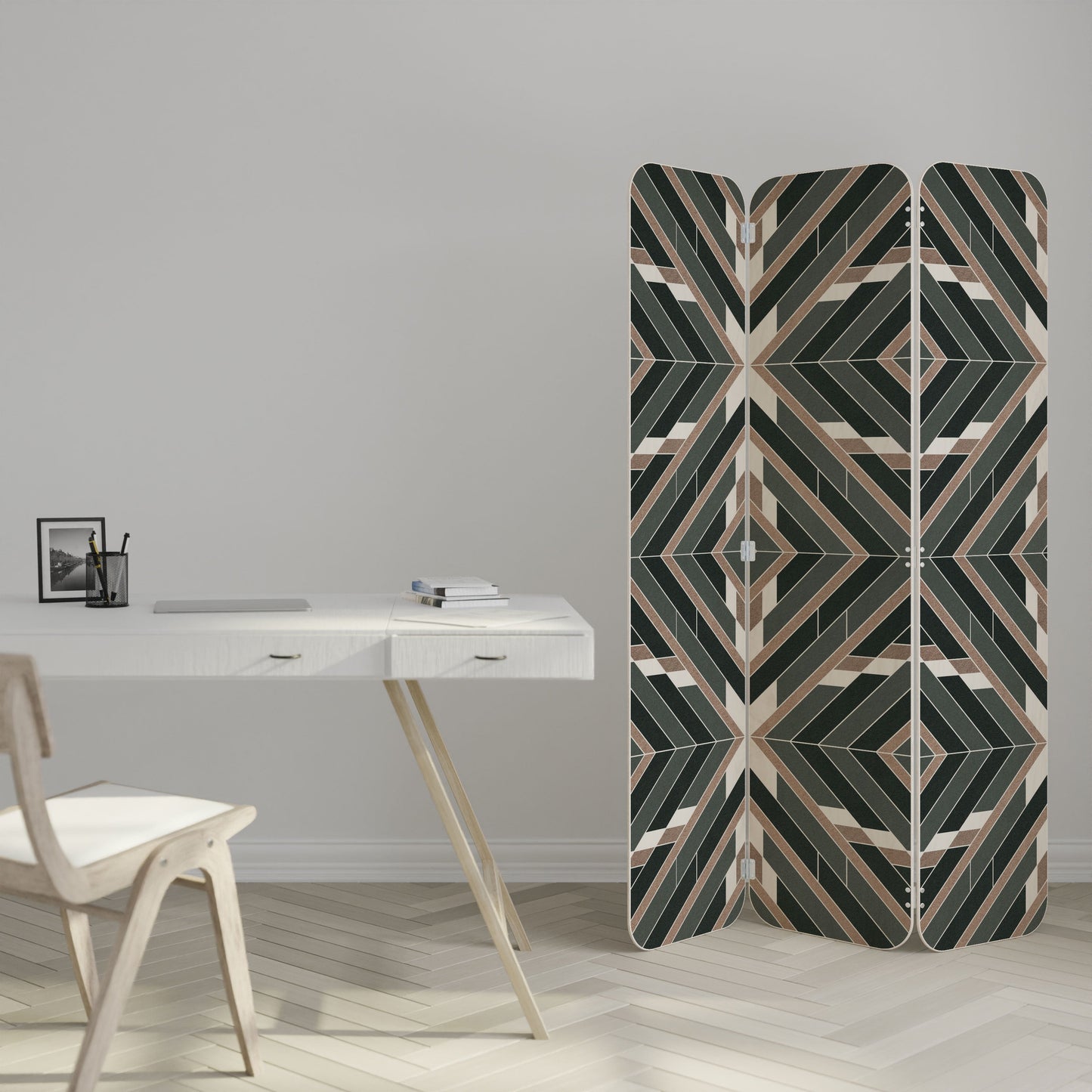 DIMENSION DELIGHTS 3-Panel Plywood Room Divider