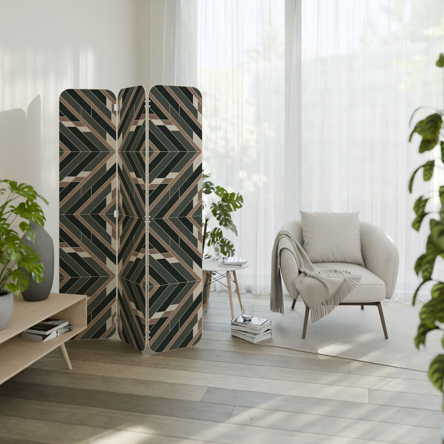 DIMENSION DELIGHTS 3-Panel Plywood Room Divider