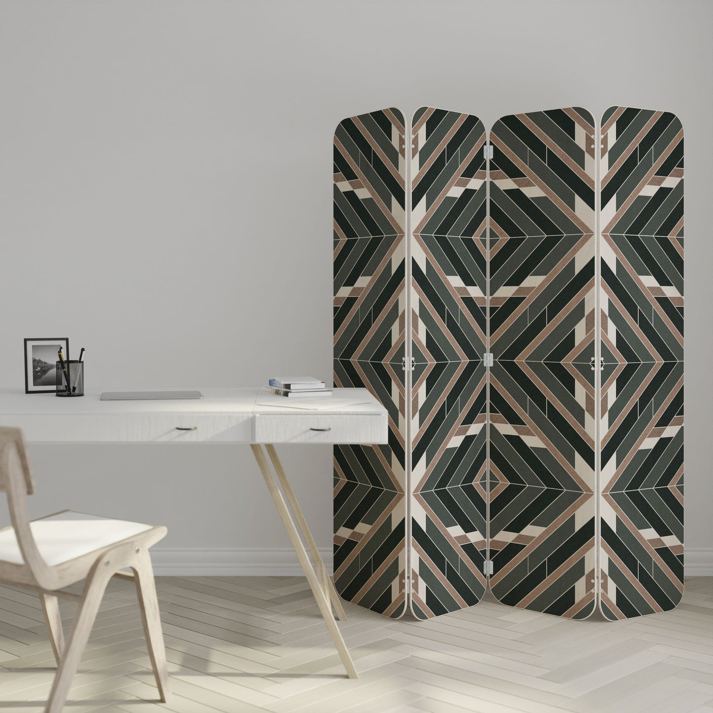 DIMENSION DELIGHTS 4-Panel Plywood Room Divider