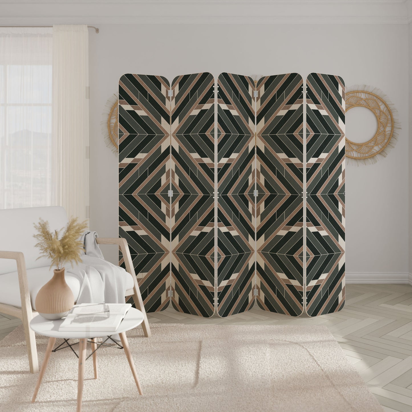 DIMENSION DELIGHTS 5-Panel Plywood Room Divider