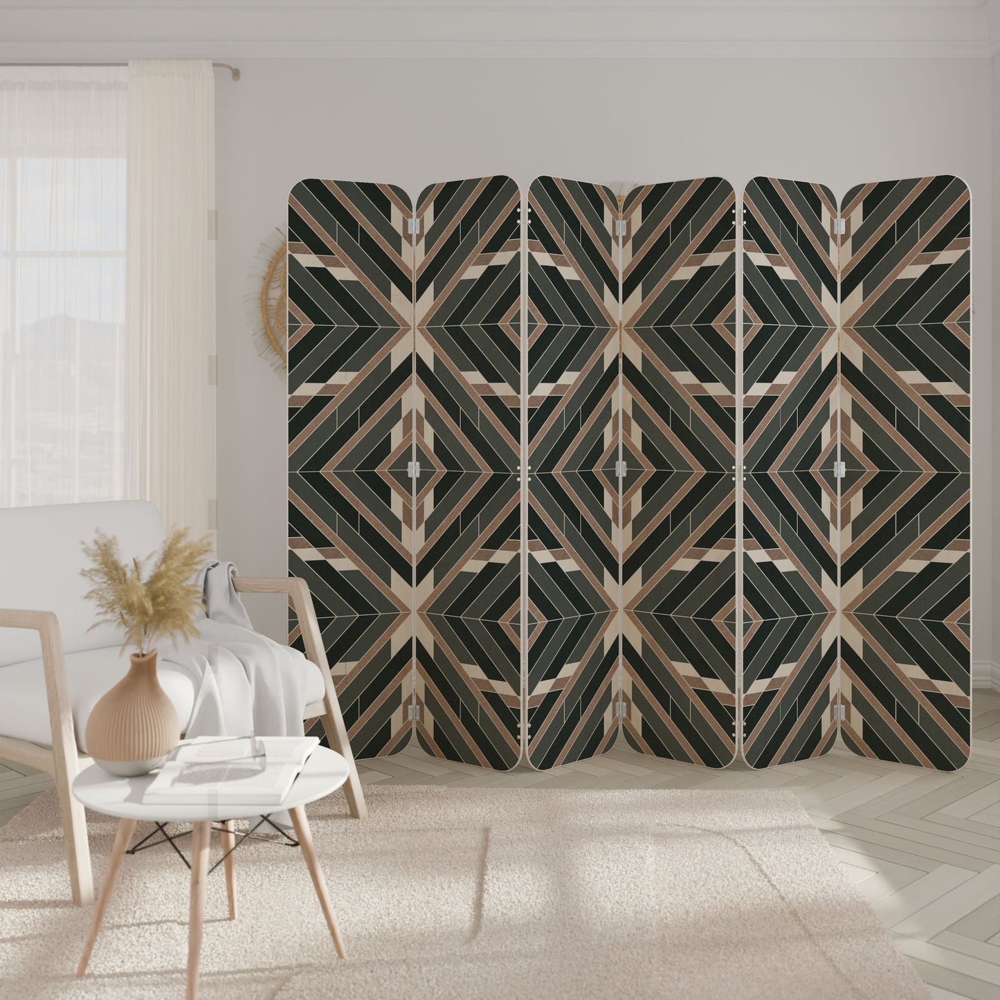 DIMENSION DELIGHTS 6-Panel Plywood Room Divider