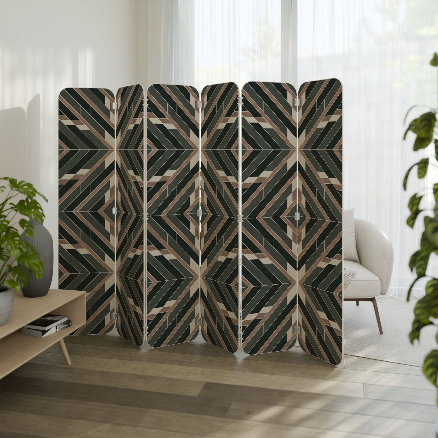 DIMENSION DELIGHTS 6-Panel Plywood Room Divider