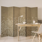 CULTURAL LAYERING 6-Panel Room Divider