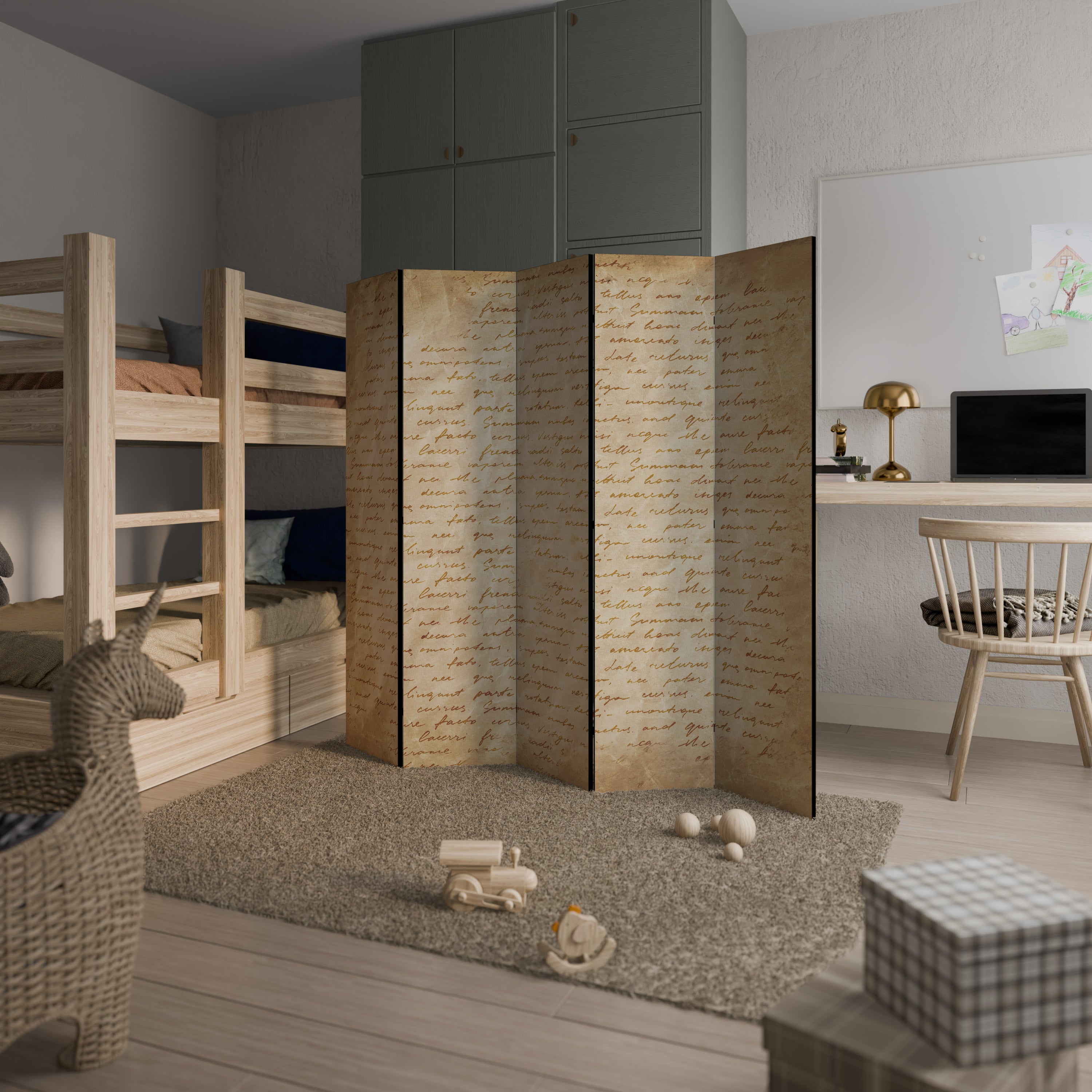 PAGES OF MEMORY 5-Panel Room Divider