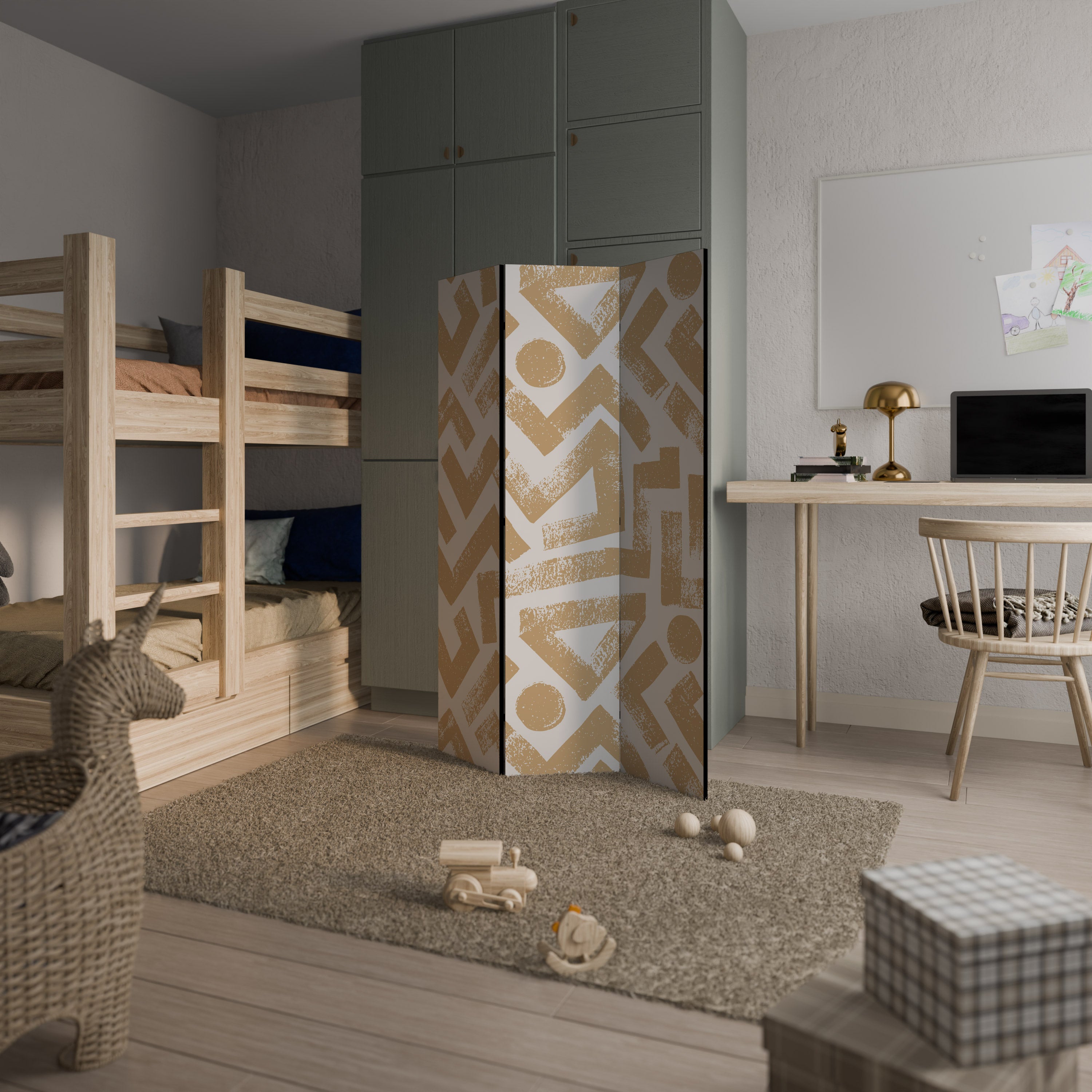 CLUSTER CRAFTS 3-Panel Room Divider