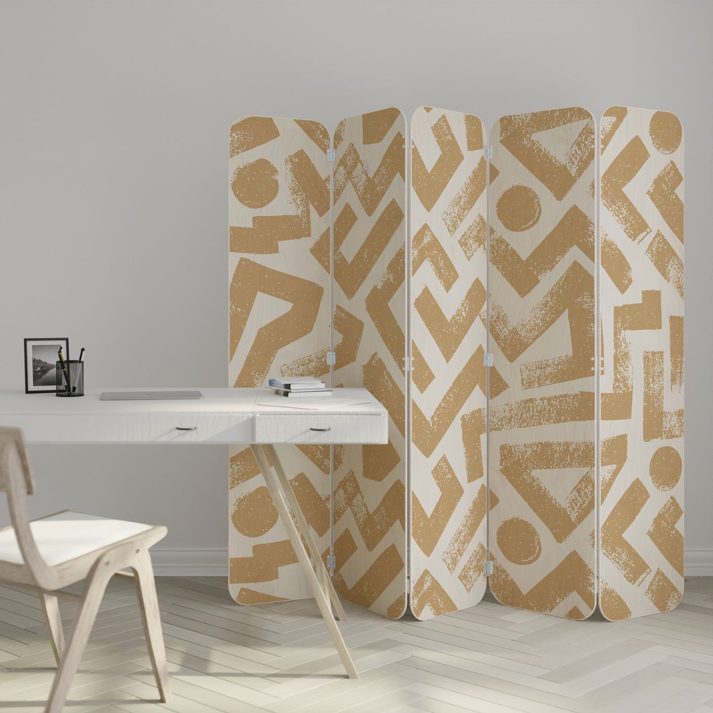 CLUSTER CRAFTS 5-Panel Plywood Room Divider