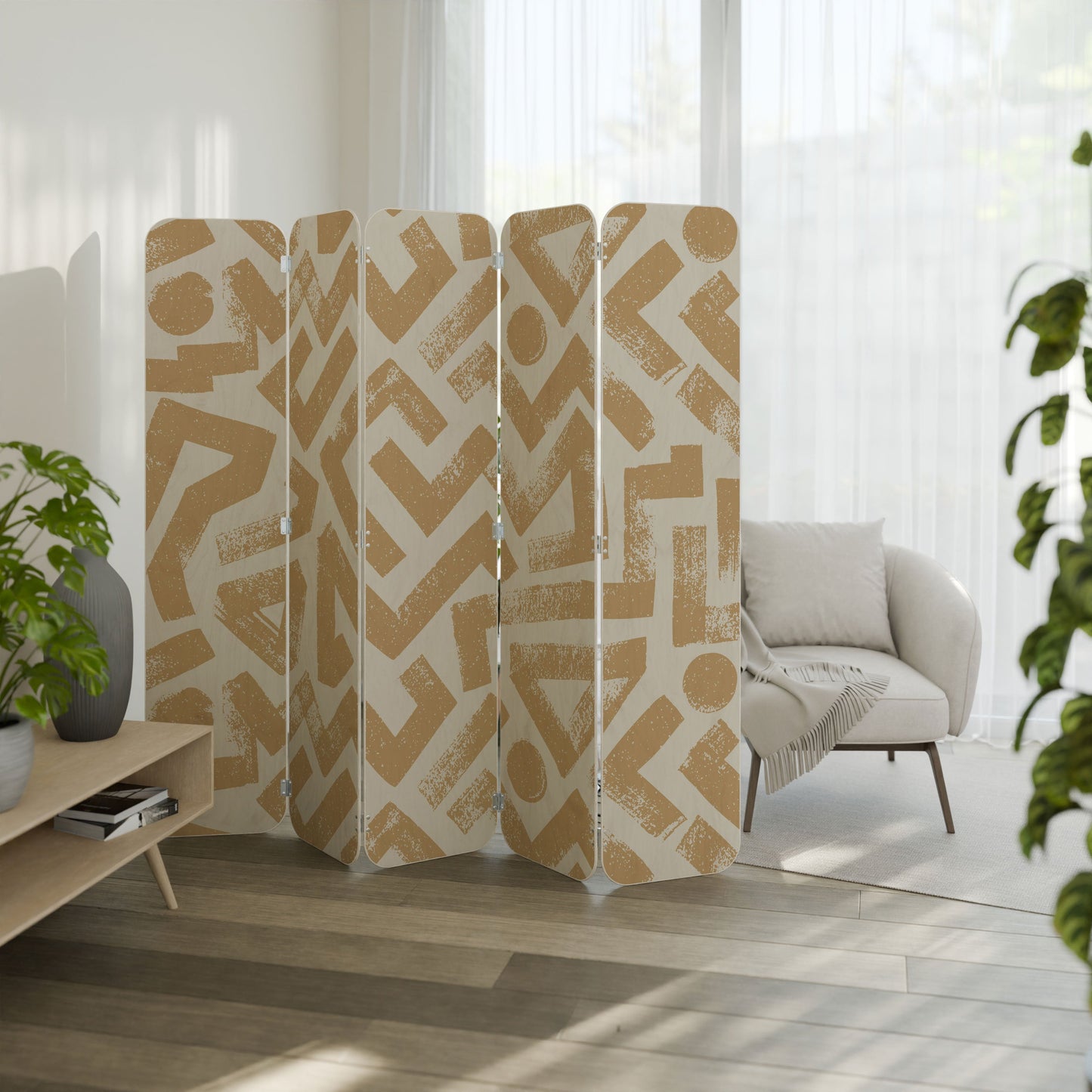 CLUSTER CRAFTS 5-Panel Plywood Room Divider