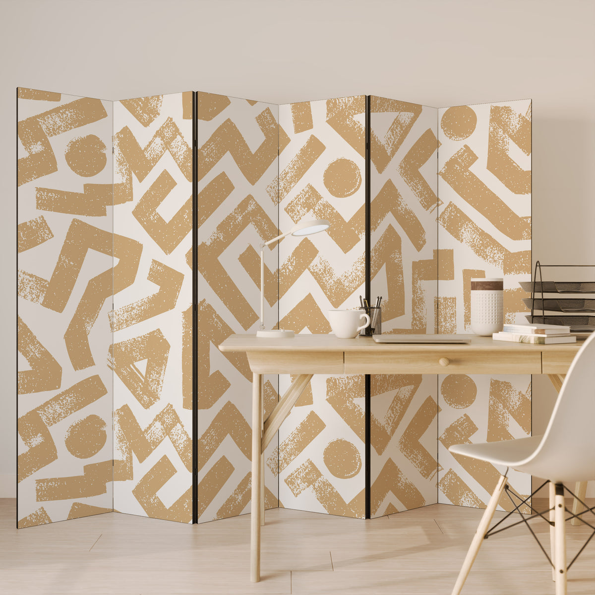 CLUSTER CRAFTS Biombo de 6 paneles