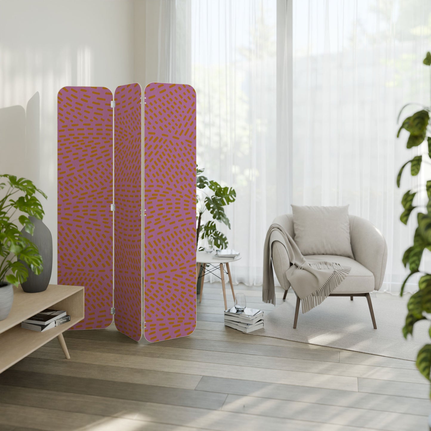 AZALEA SHREDS 3-Panel Plywood Room Divider