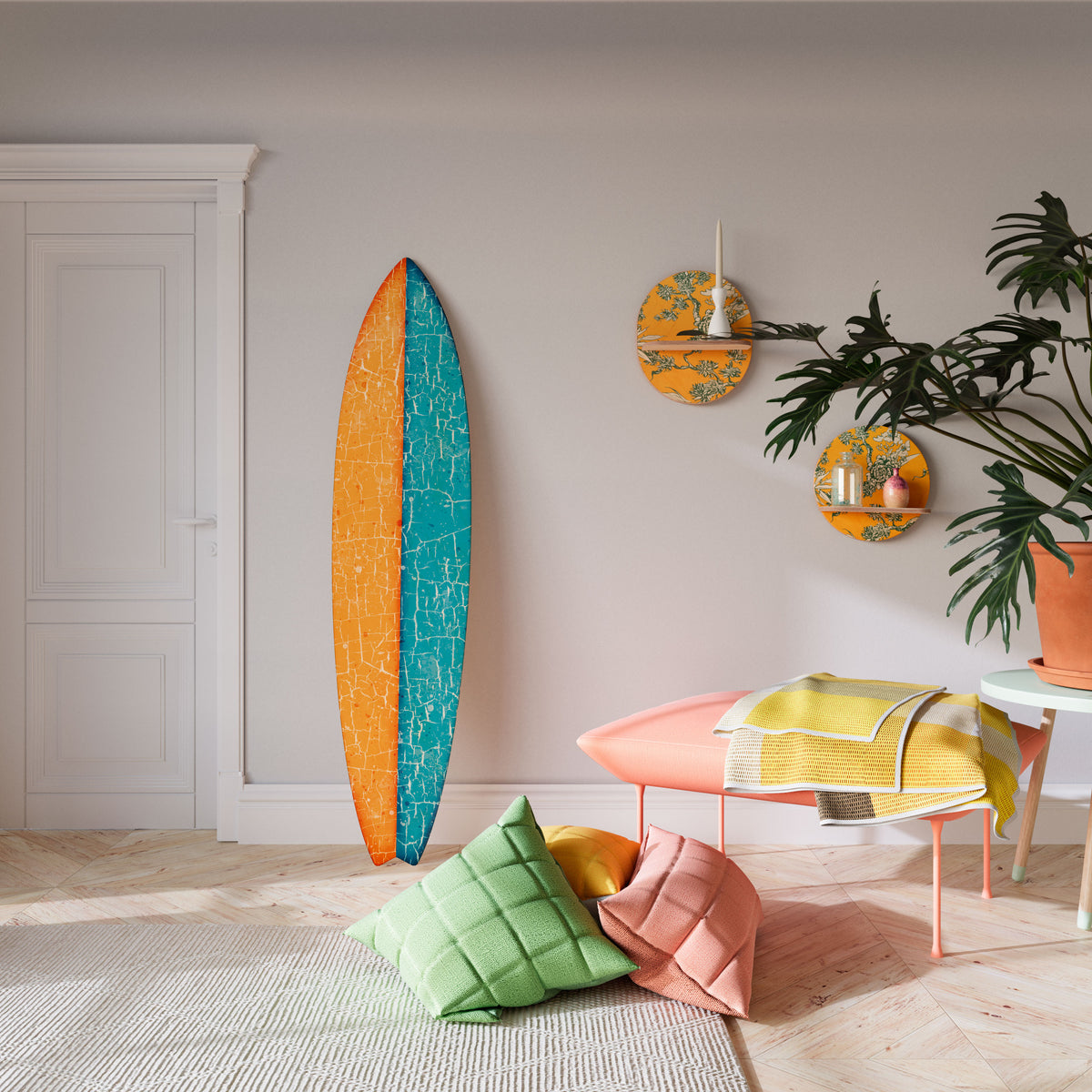 RUSTIC SHORE Surfboard Decorative Panel