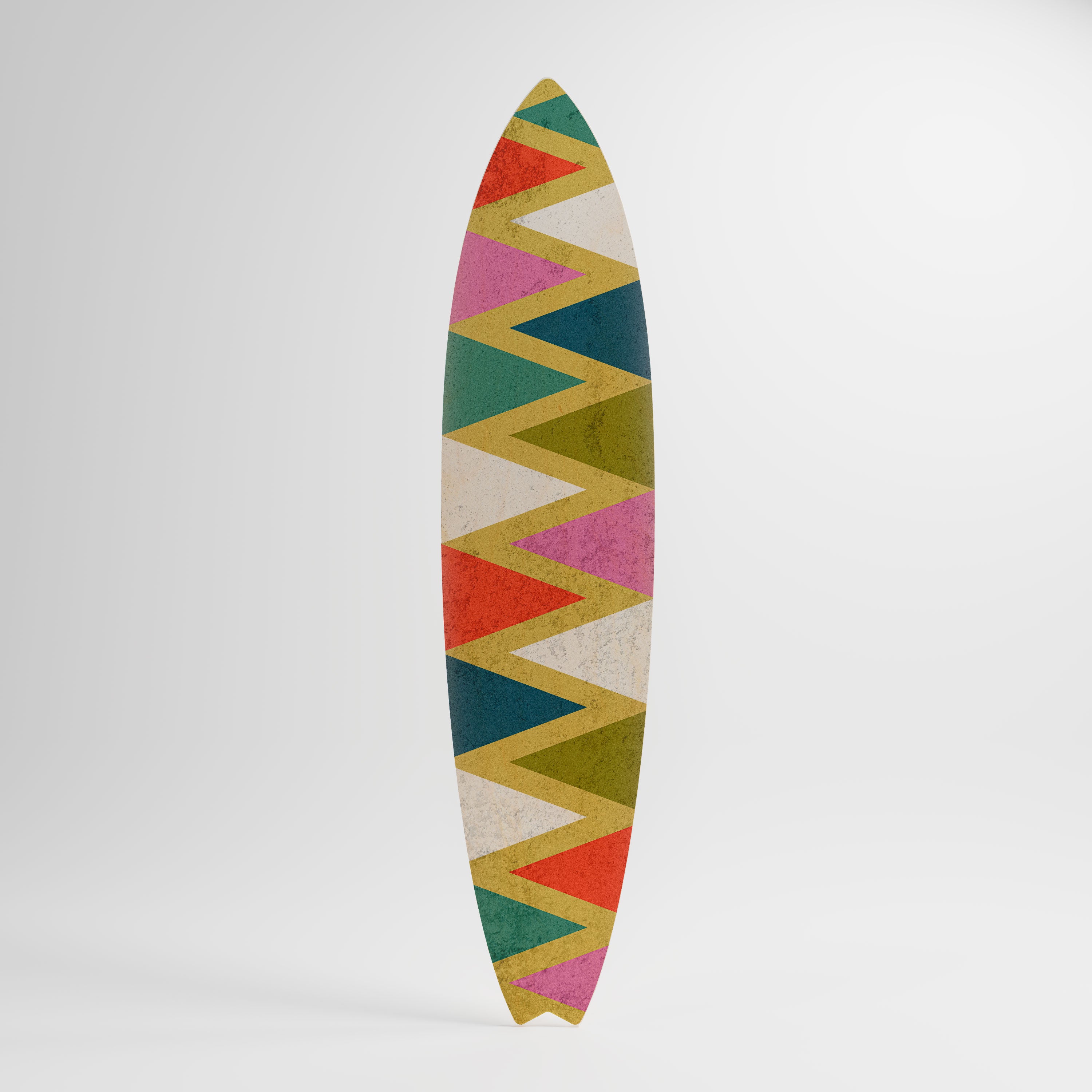 COLORFUL TRIANGLES Panel decorativo de tabla de surf