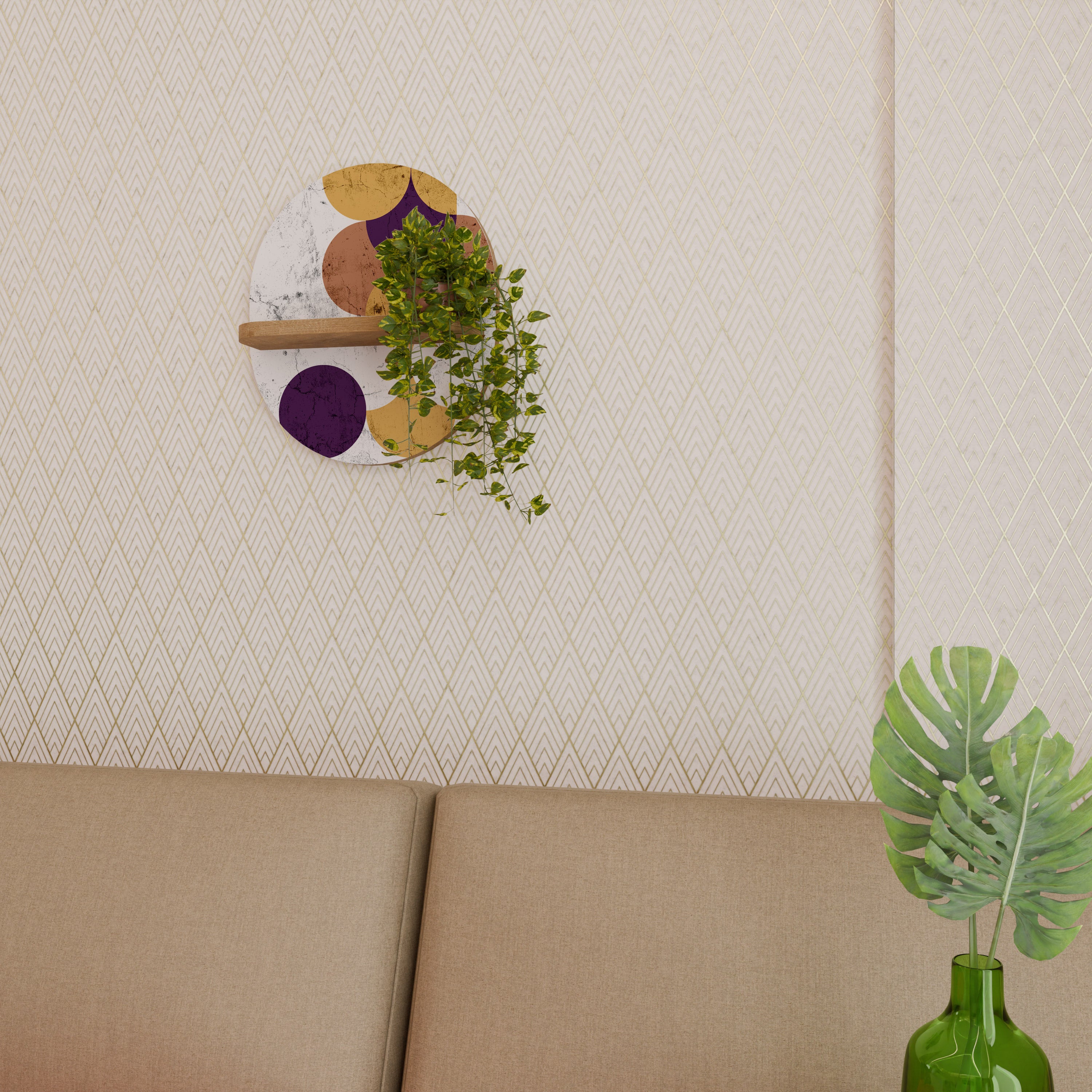 CRACKED GEOMETRY Decorative Art Shelf