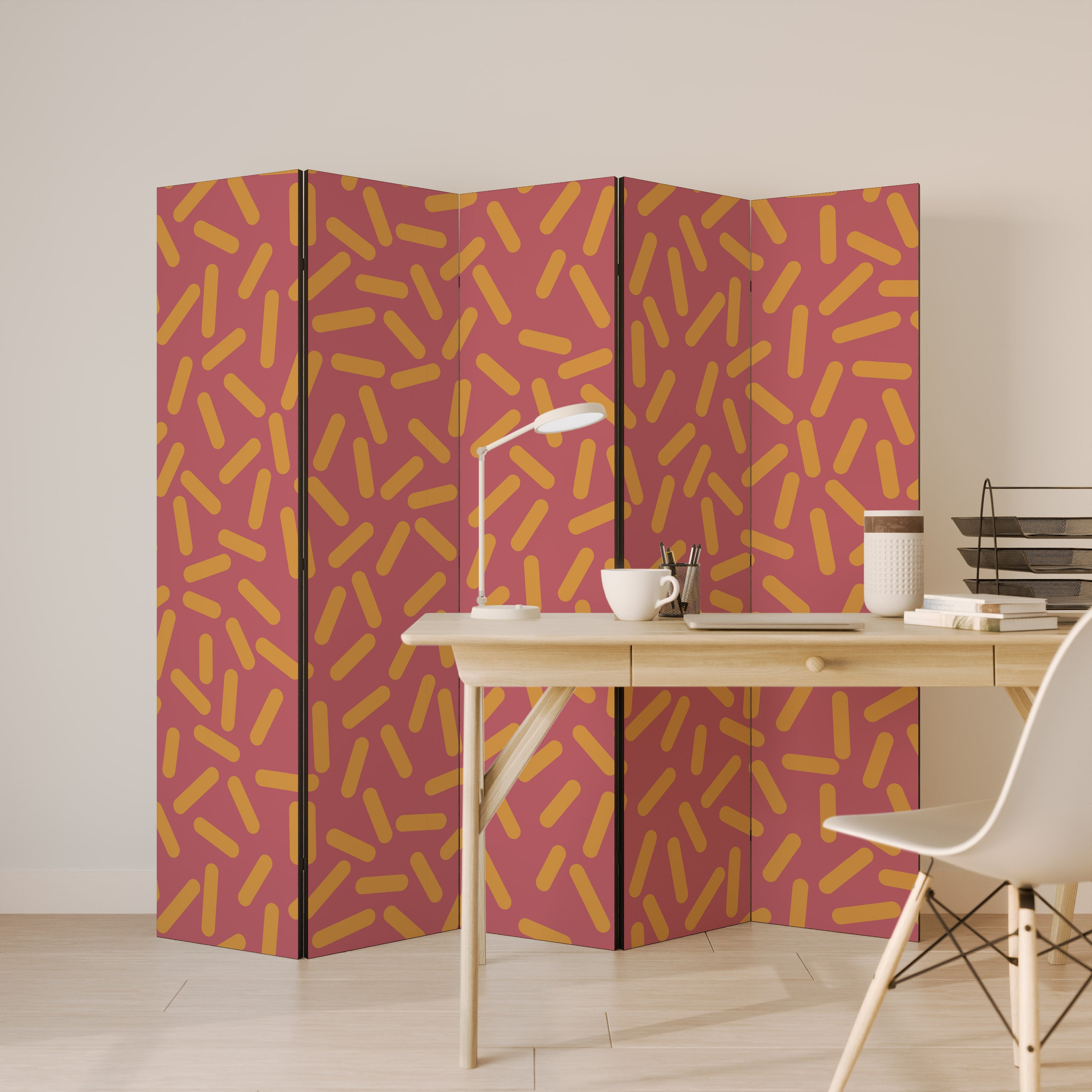 RADIANT STRIPE SYMPHONY 5-Panel Room Divider