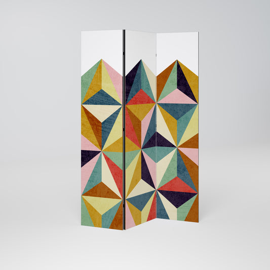 TESSELATE TREASURES Biombo de 3 paneles