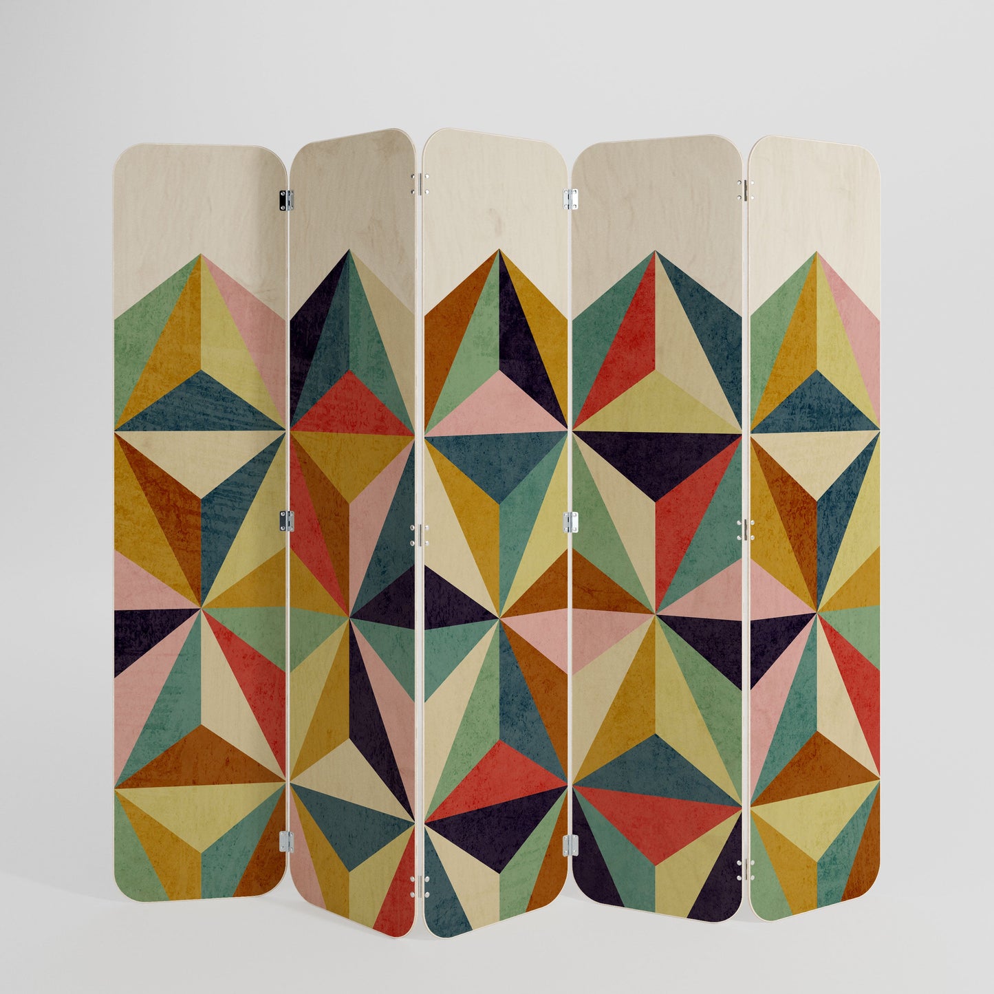 TESSELATE TREASURES 5-Panel Plywood Room Divider