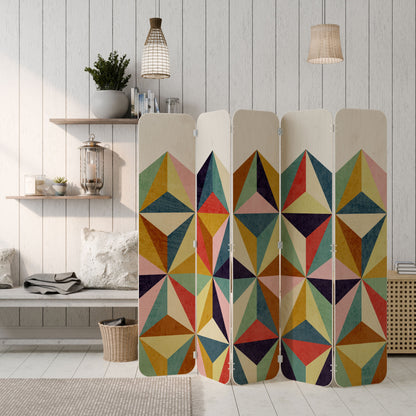 TESSELATE TREASURES 5-Panel Plywood Room Divider