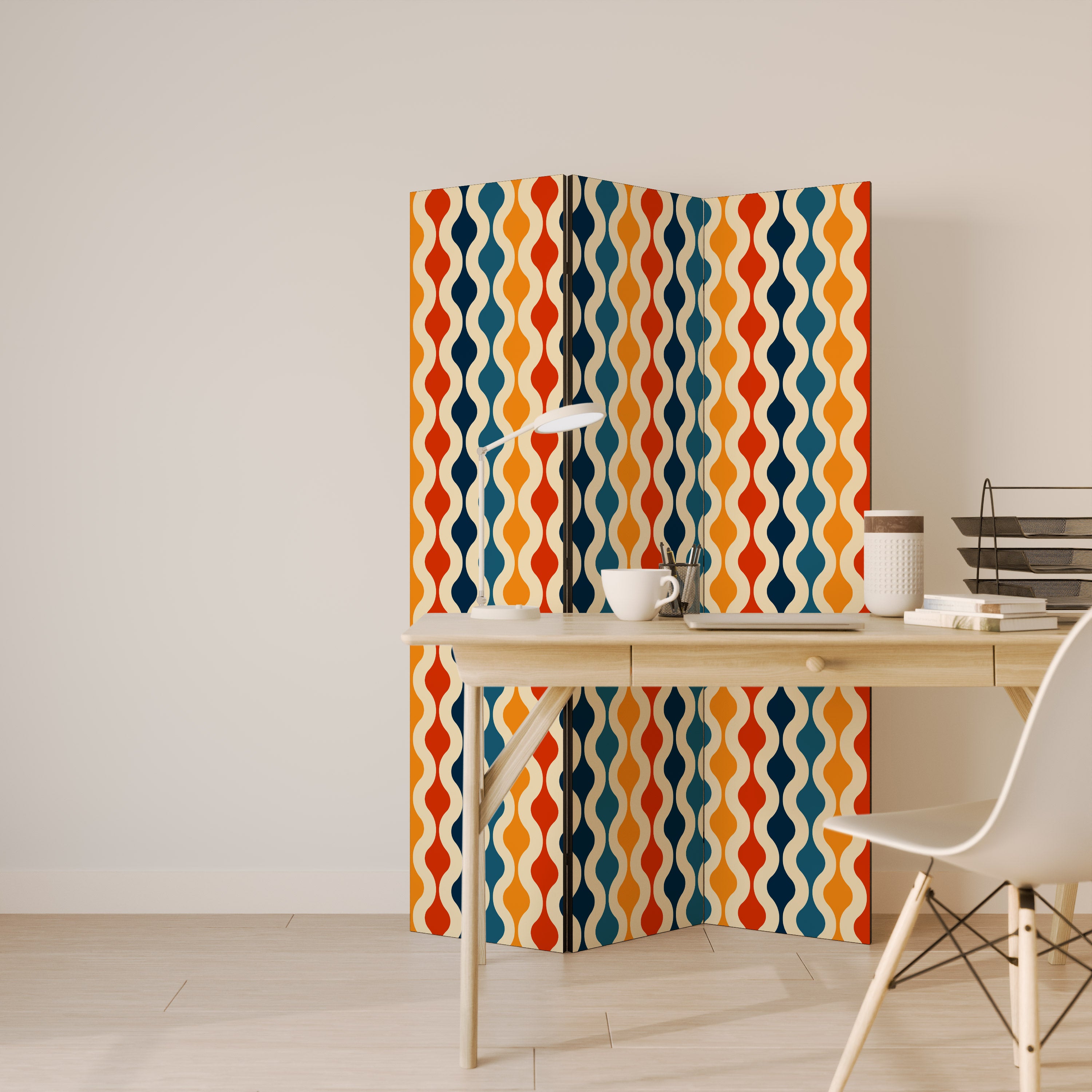 COLORFUL NOSTALGIA 3-Panel Room Divider