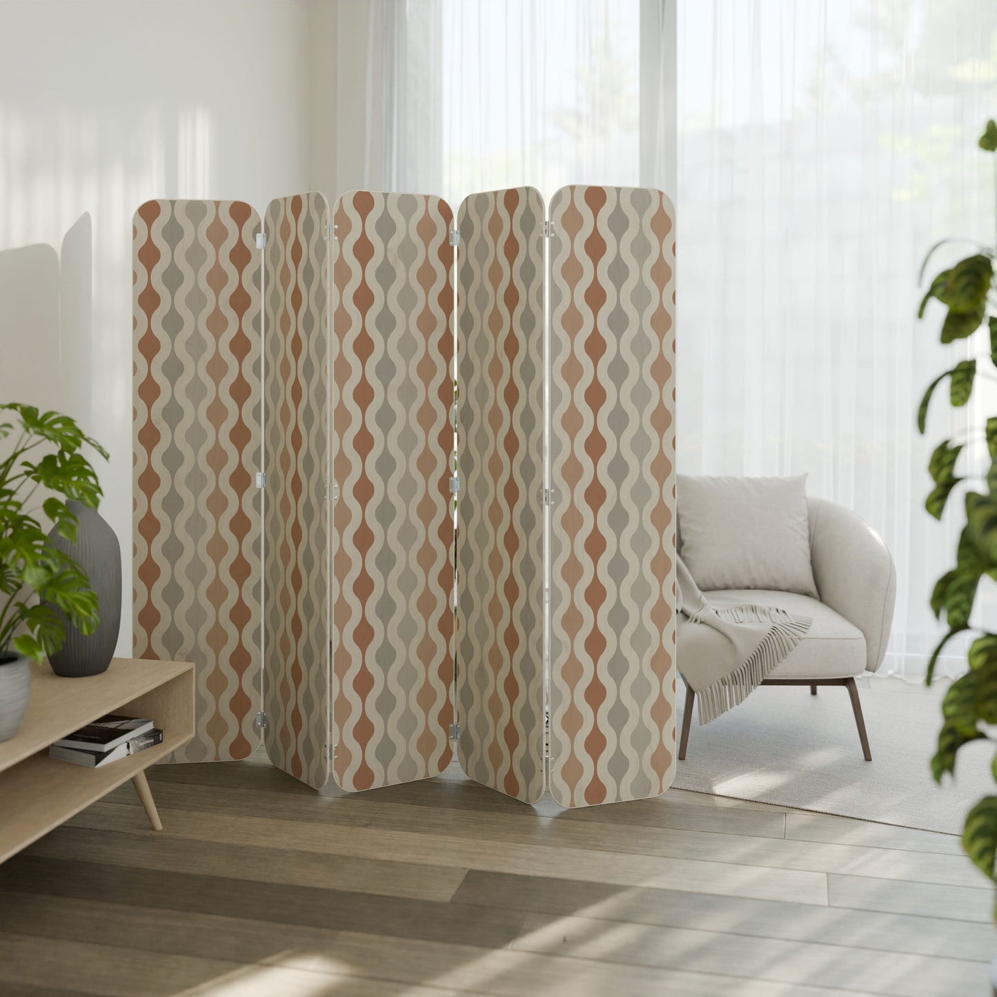 HAZY NOSTALGIA 5-Panel Plywood Room Divider