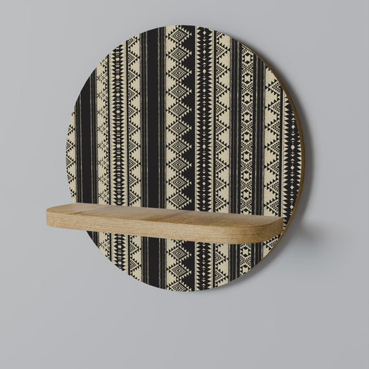 AZTEC Round Art Shelf In Oak Effect