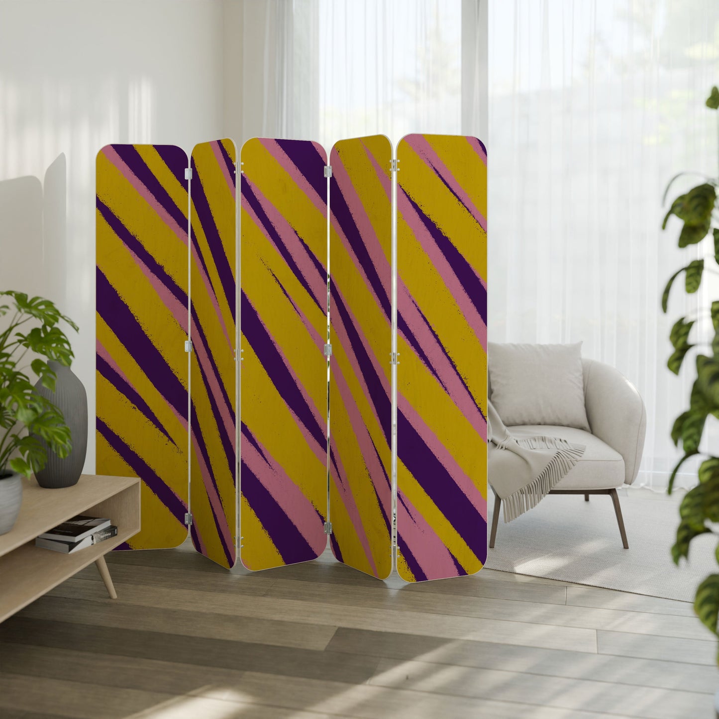 DREAMS COME TRUE 5-Panel Plywood Room Divider