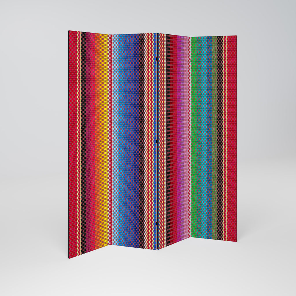 ETHNIC MEXICAN 4-Panel Room Divider