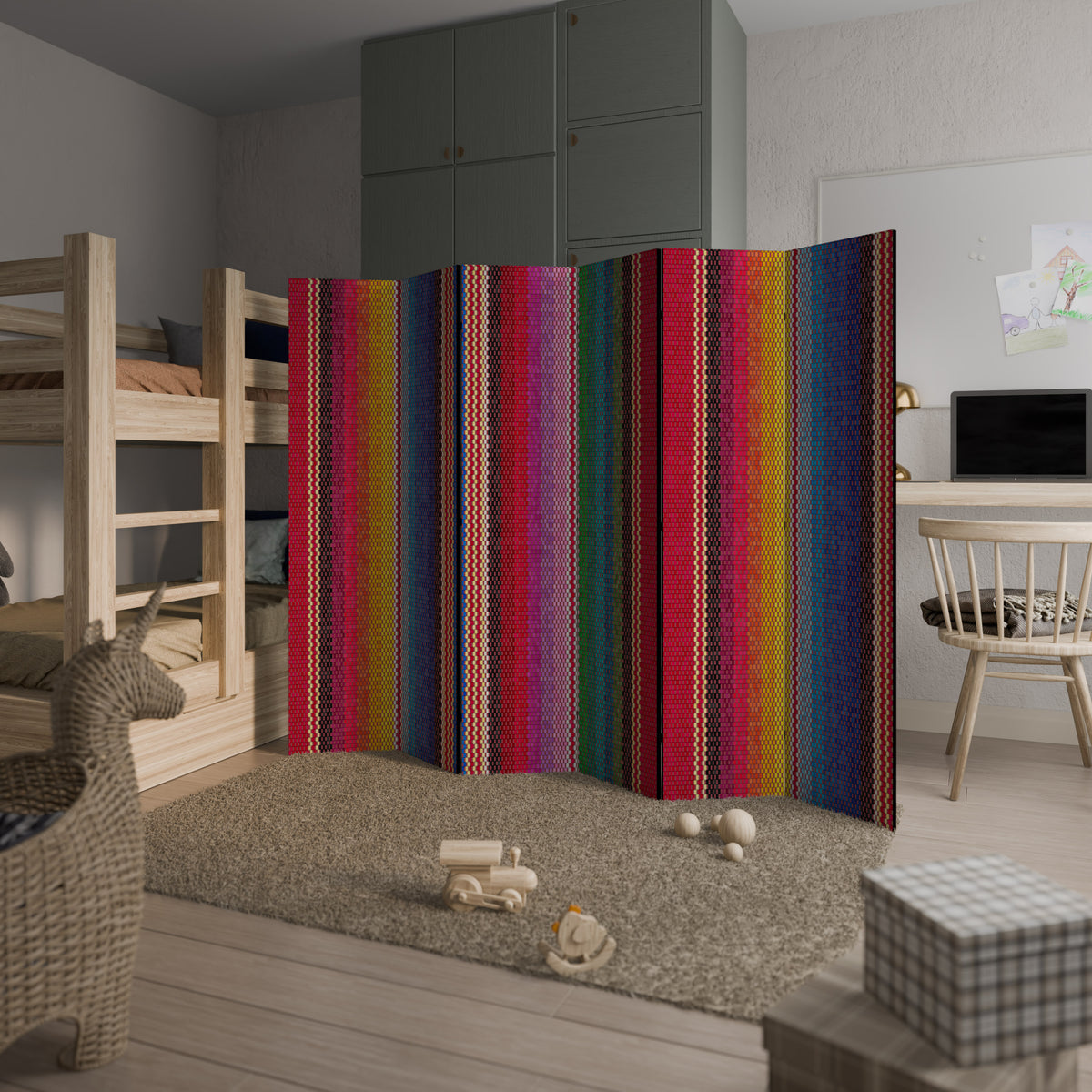 ETHNIC MEXICAN 6-Panel Room Divider