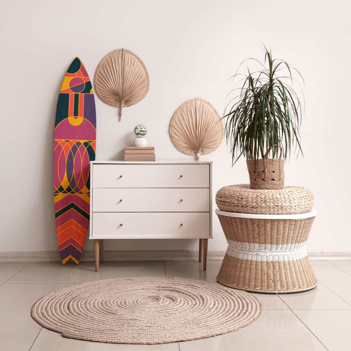 ELECTRIC PATTERNS Surfboard Decorative Panel