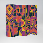 ELECTRIC PATTERNS 5-Panel Room Divider