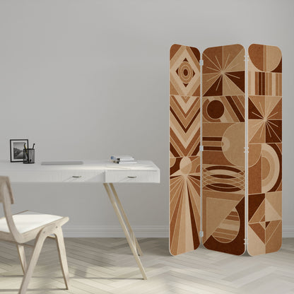 PRISM MOSAIC 3-Panel Plywood Room Divider