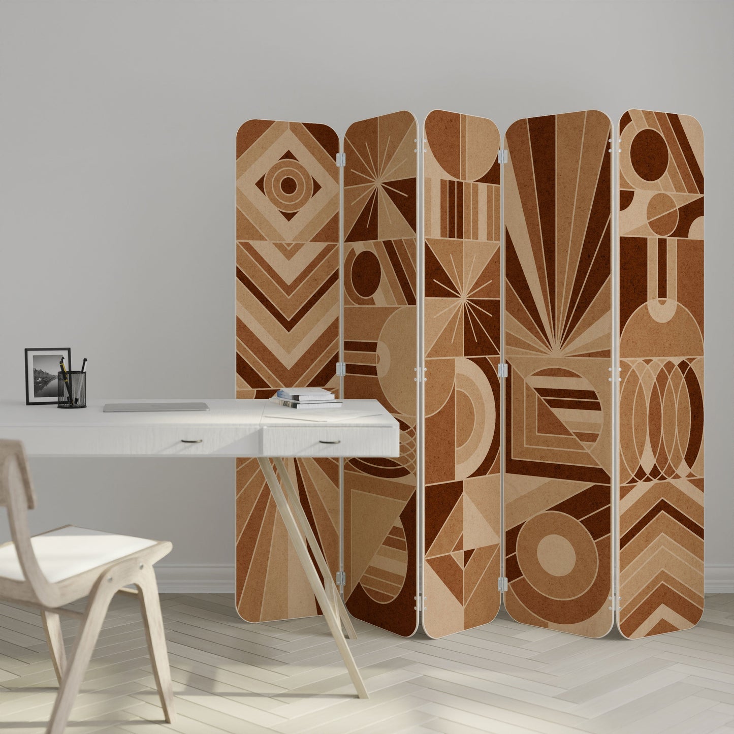 PRISM MOSAIC 5-Panel Plywood Room Divider