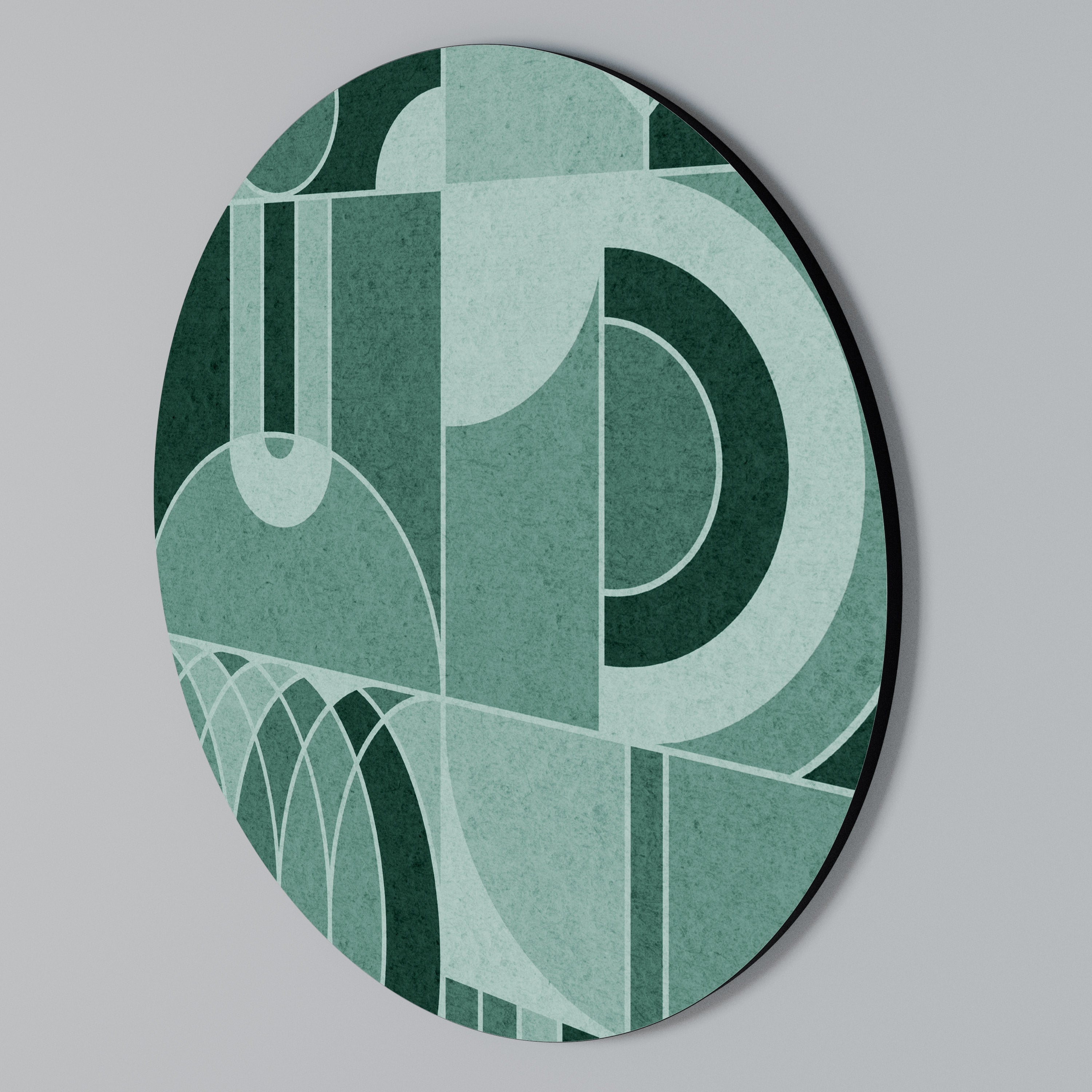 HARMONIC GRID Round Wall Art