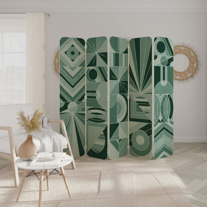 HARMONIC GRID 5-Panel Plywood Room Divider