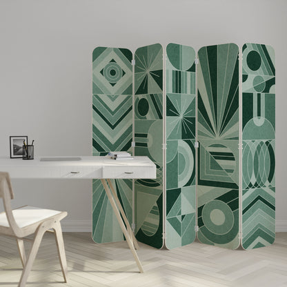 HARMONIC GRID 5-Panel Plywood Room Divider