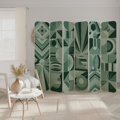 HARMONIC GRID 6-Panel Plywood Room Divider