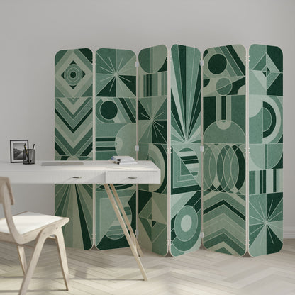 HARMONIC GRID 6-Panel Plywood Room Divider