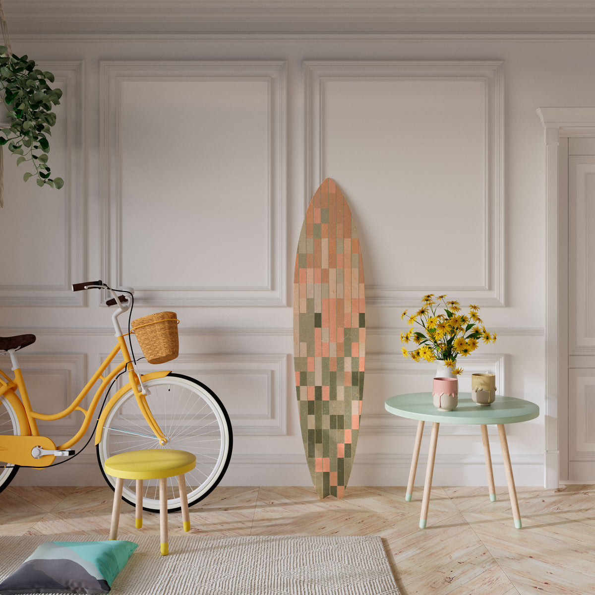 BUILDING THE FUTURE Surfboard Decorative Panel