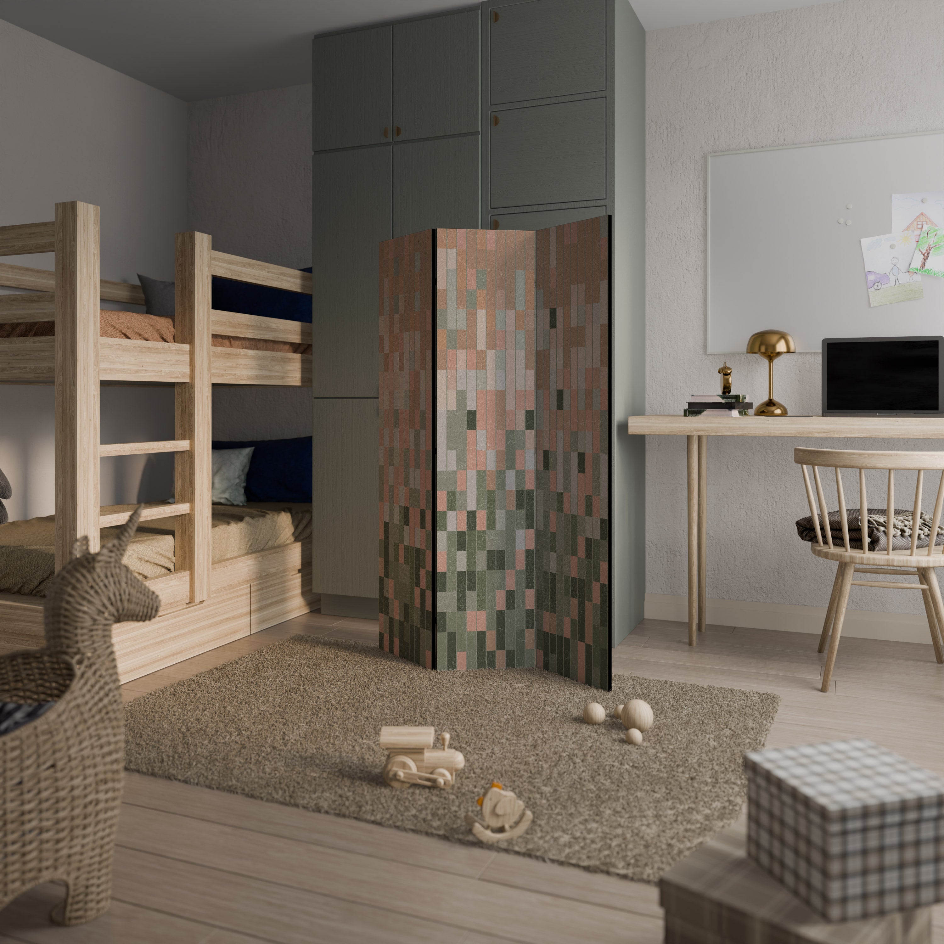 BUILDING THE FUTURE Dekorativ rumsavdelare – 3 paneler