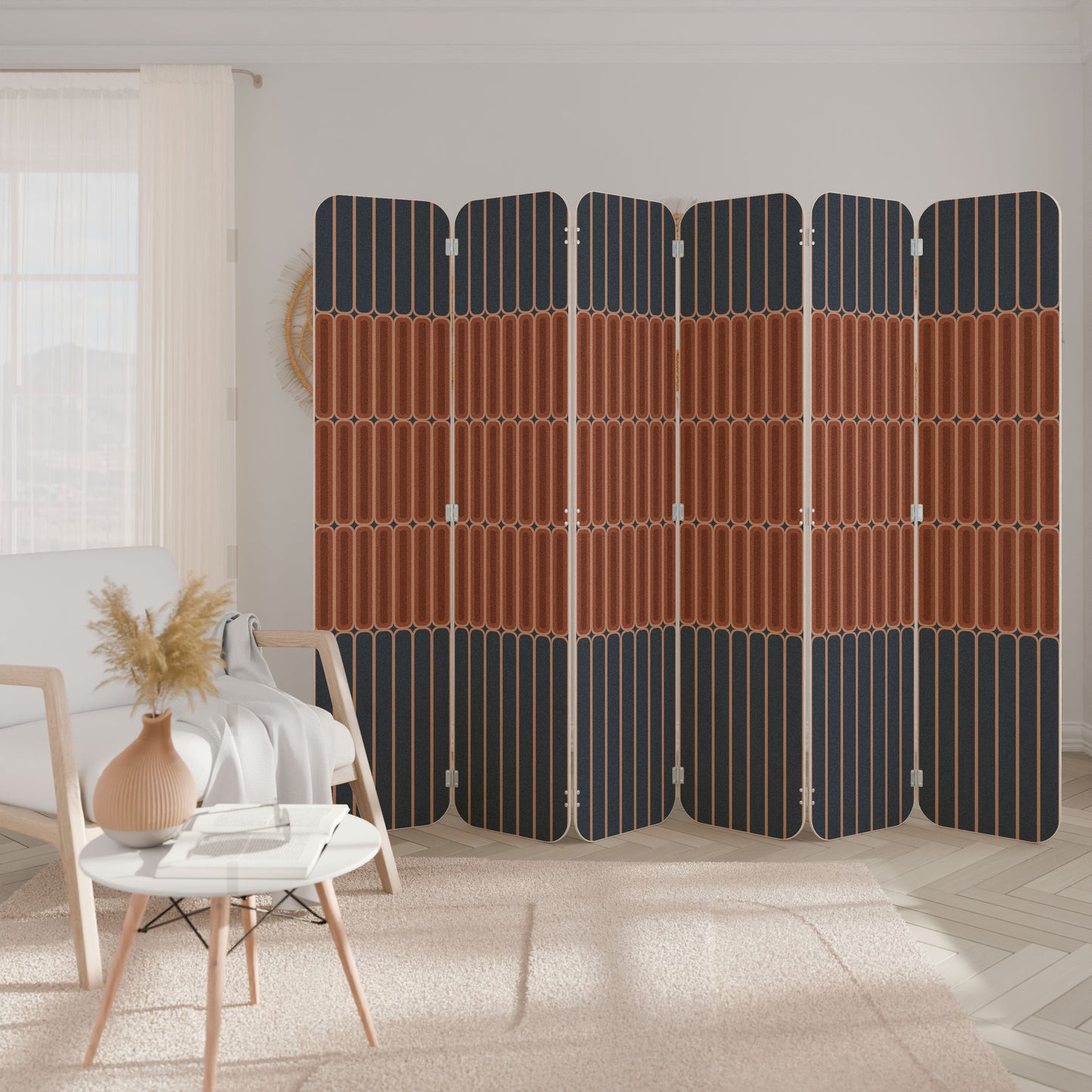 HYPNOTIC GATE 6-Panel Plywood Room Divider